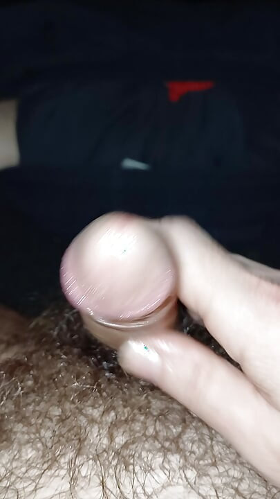 Close Up Cum In Hand Small Soft Uncut Cock