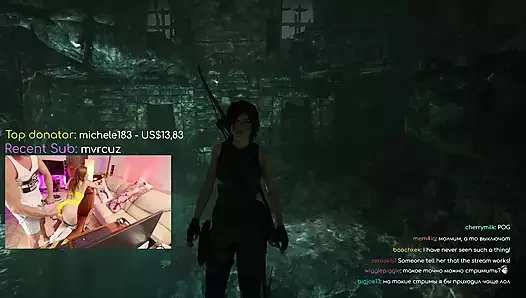 Streamer girl forgot to turn off the camera and got fucked in stream
