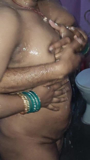 Jaw-dropping moment from "PinkyRani2333 hot bathing video - Fun with wet body in bathroom"