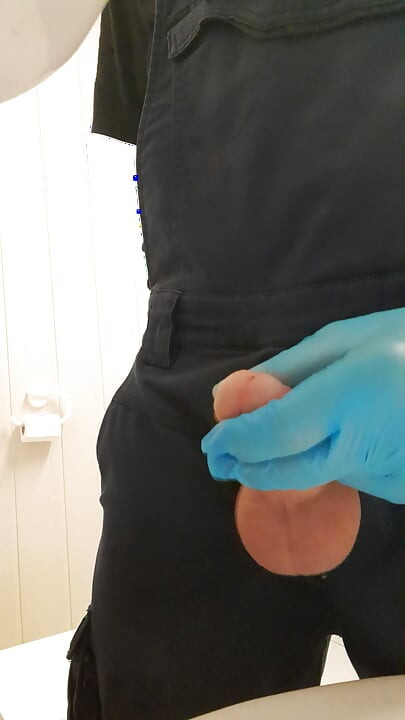 Jerking off at work.
