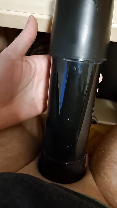 Another video of me machine milking my cock