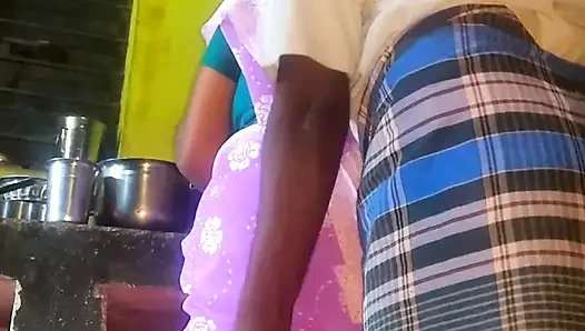 Tamil öğretmen mutfak odasında seks ile hasband handjop