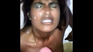 Hermosa india cara casero facial