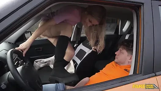Fake Driving School - Road Rage Followed by Rough Fuck, Lucky Bee Cant Wait for a Facial