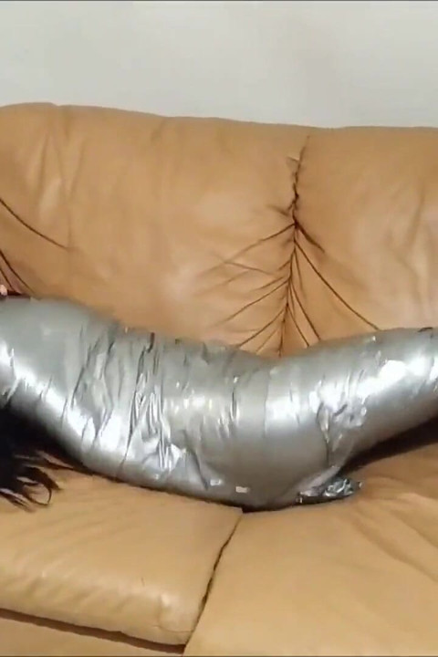 First Time Mummification for 18-year-old Latina Cutie!
