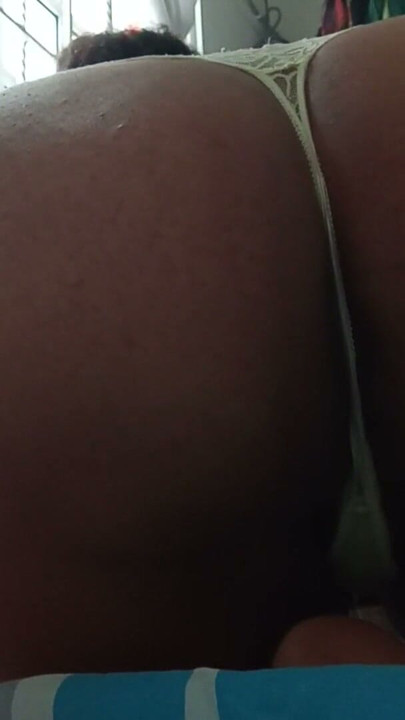 chubby college teacher is filmed in thong while giving her class on video call | Clip 1