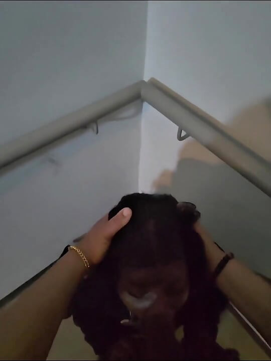 Shy Girl Gets Convinced in Elevator to Swallow a Stranger's Cum