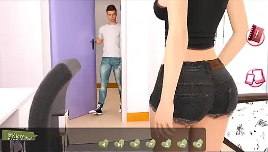 Helping the hotties #3 - Johannes took a sneak peak to see what the girl in the cabin is up to.