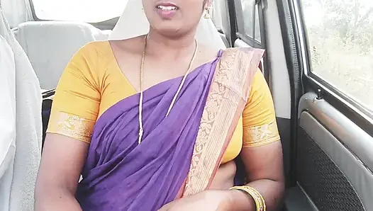 Pembantu india dengan kain sperma lagi asik ngomong jorok sambil ngomong jorok di dalam mobil