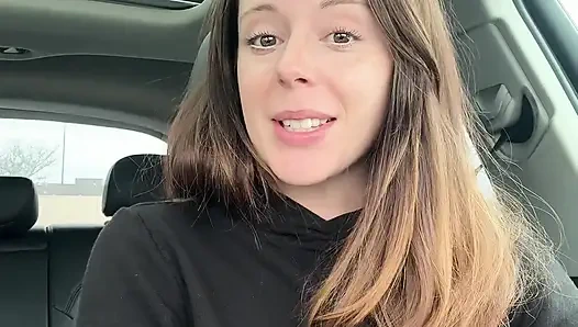 Canadian Hottie Gets off in the Drive Thru!