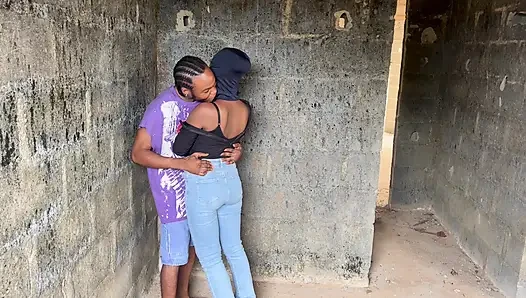 Outdoor Public sex on the high-rise building
