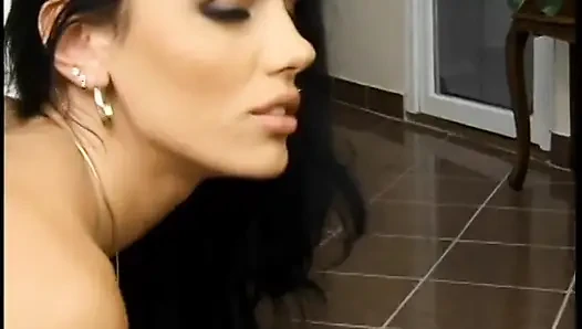 Big boobed babe in stockings and heels gets ass-fuck and cum on tits ending