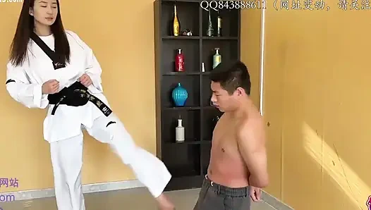 176cm, 78kg Karate Girlfriend Powerful Kick, Round 2