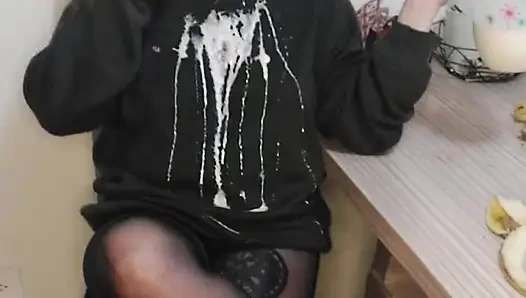 Ich fülle meinen bauch mit essen