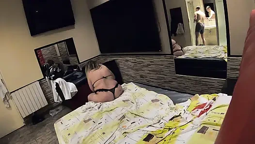 Mature Woman Has Sex with Her Boyfriend's Neighbor with a Condom