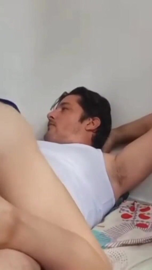 Mexican nymphomaniac climbs on the crooked cock of her Colombian lover | Clip 3