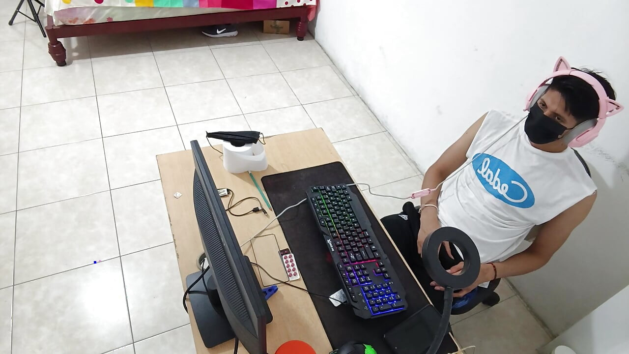 My stepsister came into my apartment and almost found me watching porn on the computer.