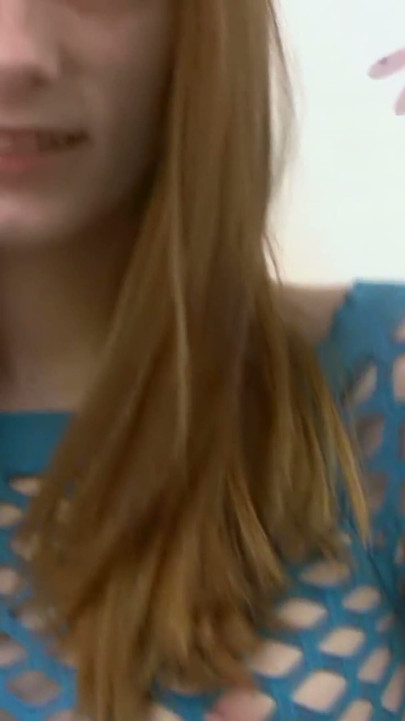 POV Fingering - Blonde in Blue Fishnets Gets Her Pussy Played with