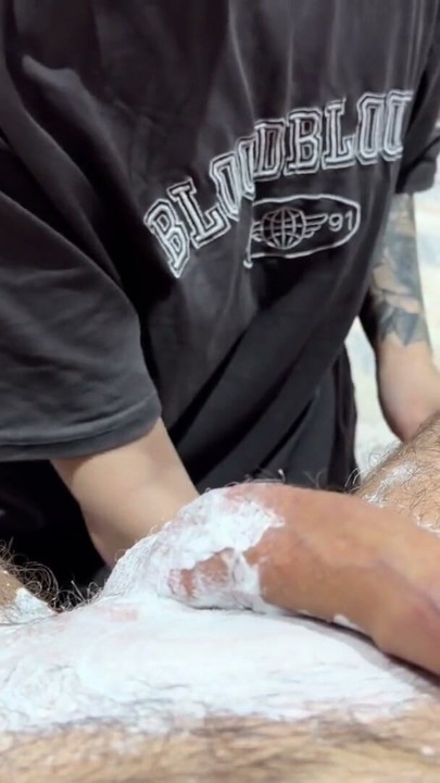 An amazing intimate session for a stepfather featuring an oil handjob and a happy ending. | Clip 2