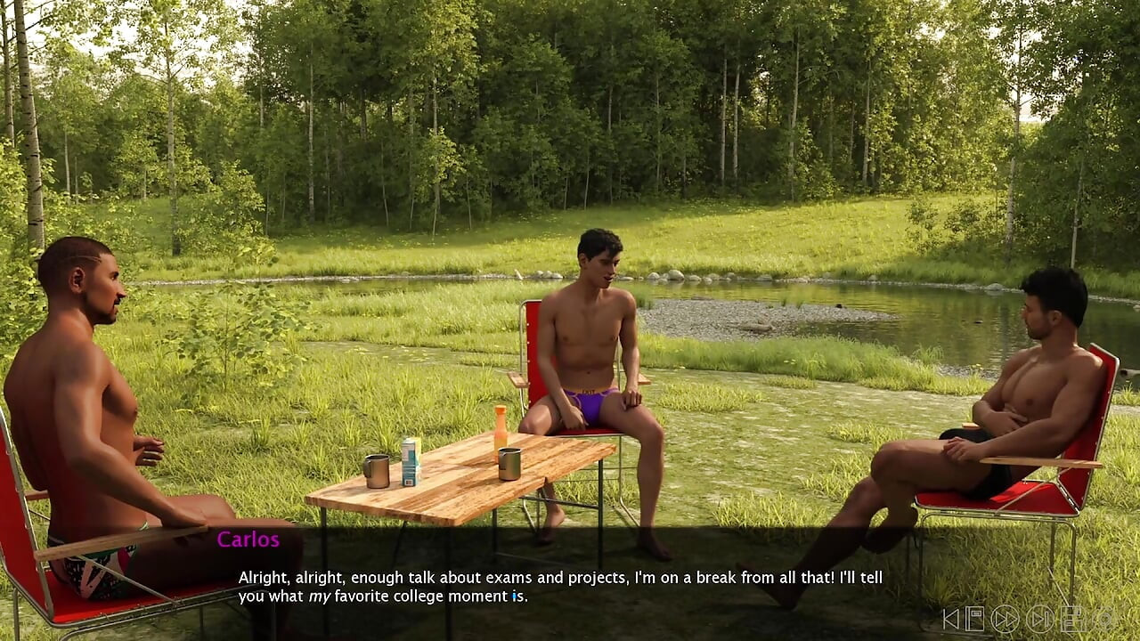Summer Vacation - Two Gay Army Boys Kiss