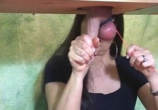 Wicked Wanda's testicle separation milking