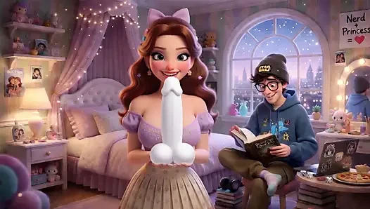 My cuckold boyfriend reads a book while my friend fucks me