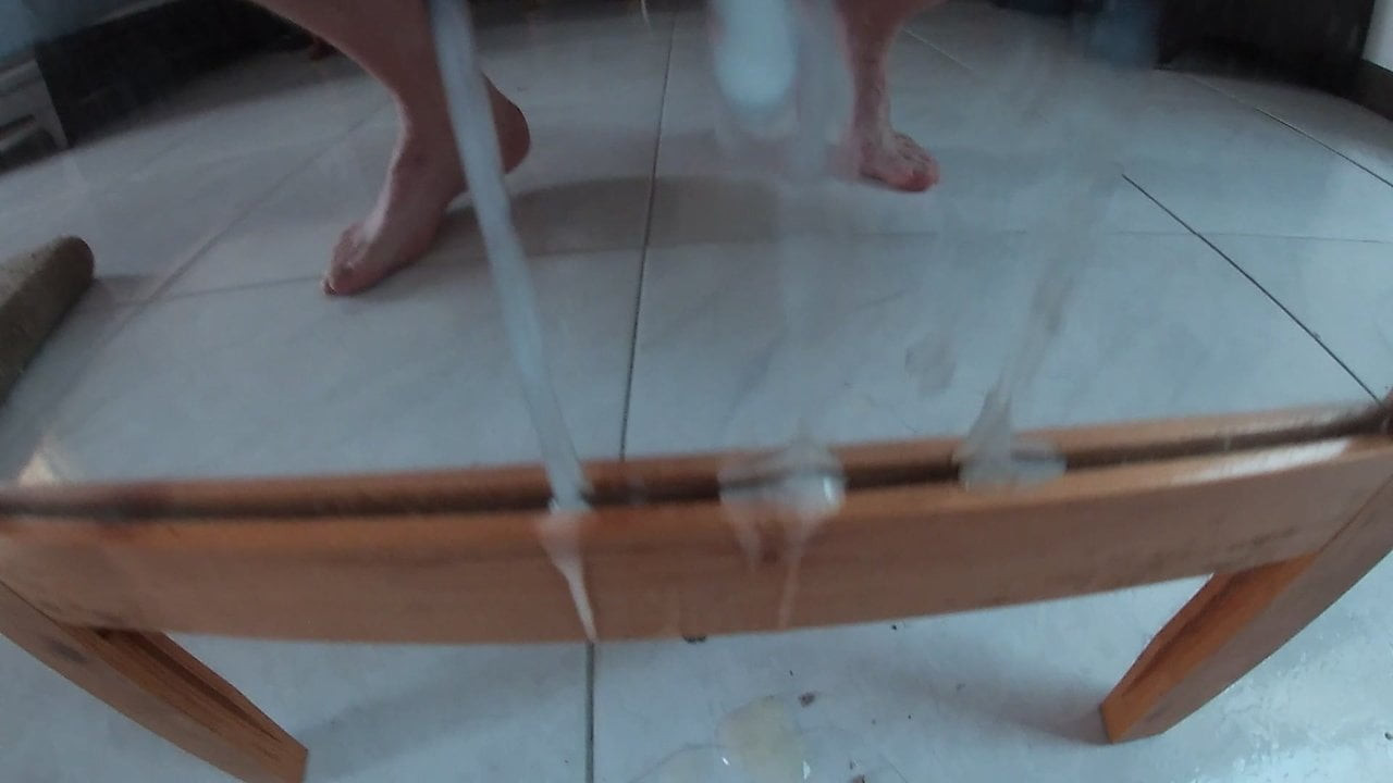 Male cum on mirror