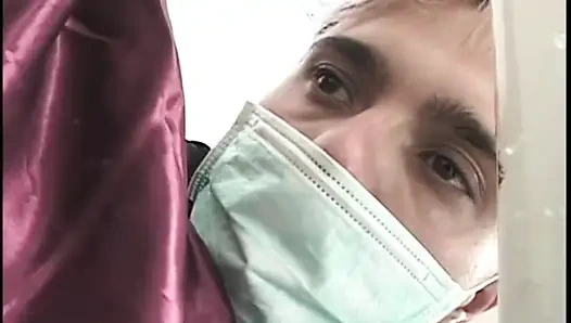 Two bisexual male nurses get naughty with a young babe at the doctor's