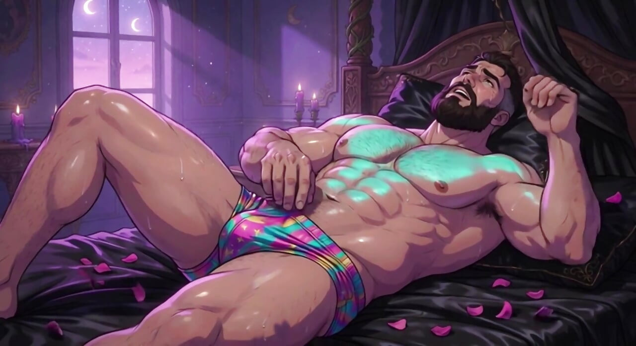 Hot Muscular Guys Silk Sheets Animation