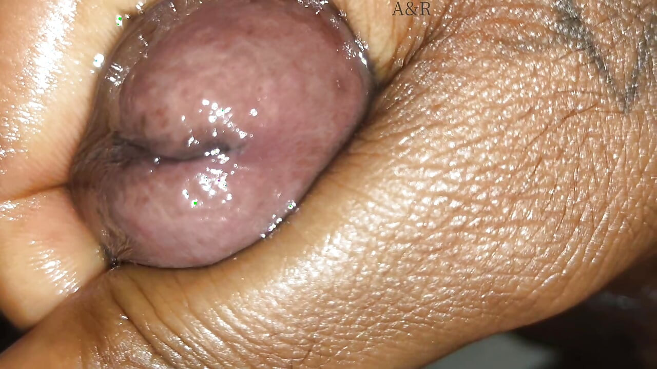 Musterbation with oil in the night