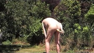 man the mask outdoors anal dildo toy 19
