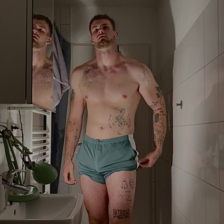 Hot German body but small cock