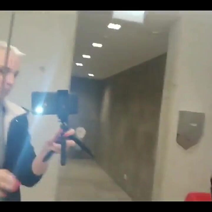This Hot Italian Babe Gets Fucked in the Male Bathroom Part 2