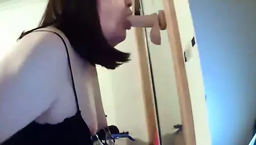 Robyn derin boğaz beyaz yapay penis