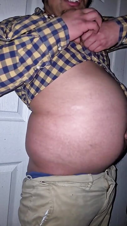 Popping My Button up on My Belly