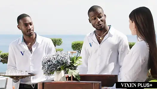 VIXENPLUS MILF Brandi Takes On 2 BBCs At Hotel Vixen