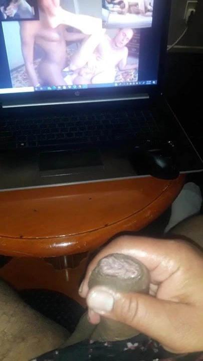 Some alone time so stroking my cock