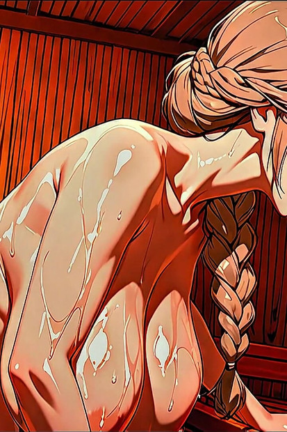 Sauna BJ Cartoon Porn