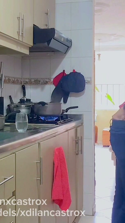 I FUCK MY TEENAGE STEPBROTHER BAREBACK IN THE KITCHEN OF OUR HOUSE AND CUM INSIDE HIS TIGHT YOUNG ASS | Clip 1