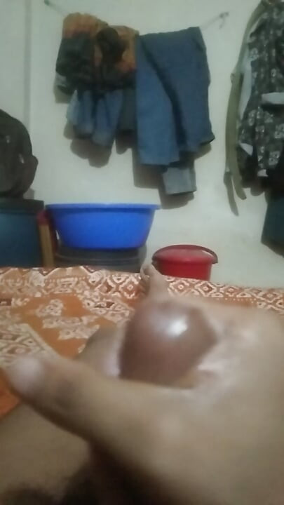 I did a handjob at home.