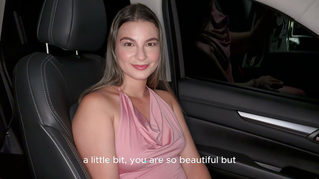 Blonde Stepdaughter Seduces Small Cock Uber Driver to Fuck in the Car!
