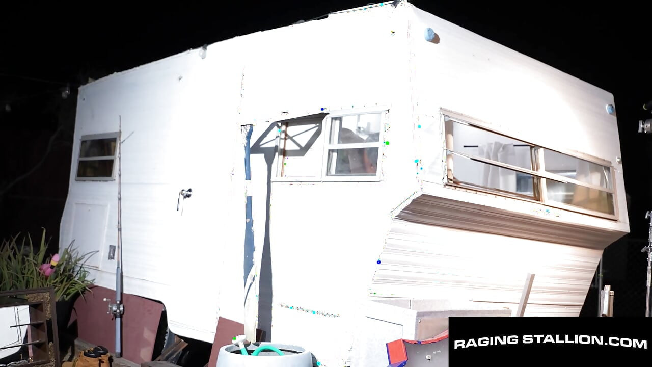 RAGING STALLION - Muscle Hunks Rocky & Miles Turn Their Trailer Into a Bareback Fuck Den
