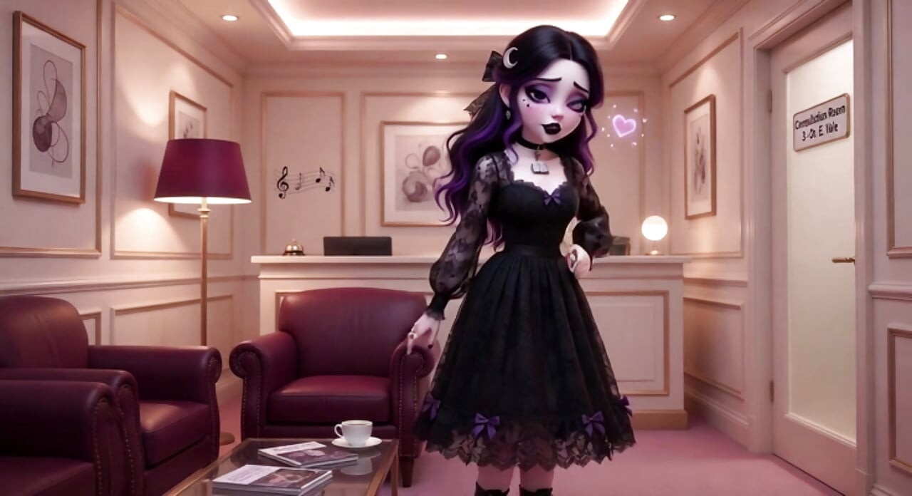 Luna's Sensual First Checkup Gothic Beauty Awakens in Her Doctor's Caring Hands (AI generated)