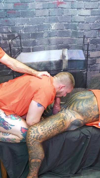 Prison Fuck with Stepdaddy Will and Rusty Taylor