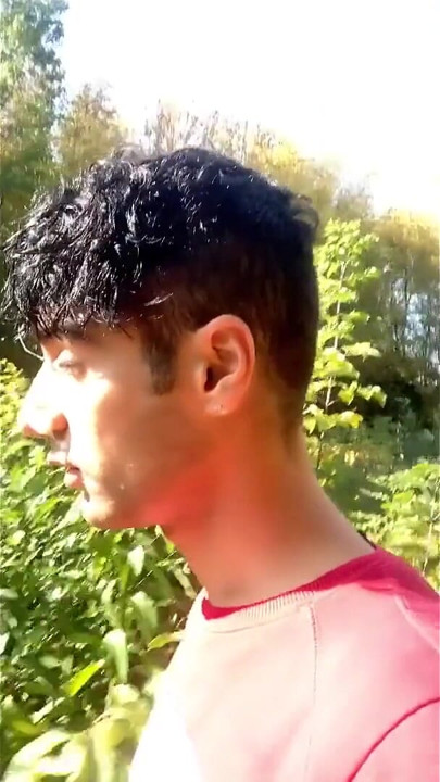 Walk and Jerk off with Cum on Face by Stranger Outdoor