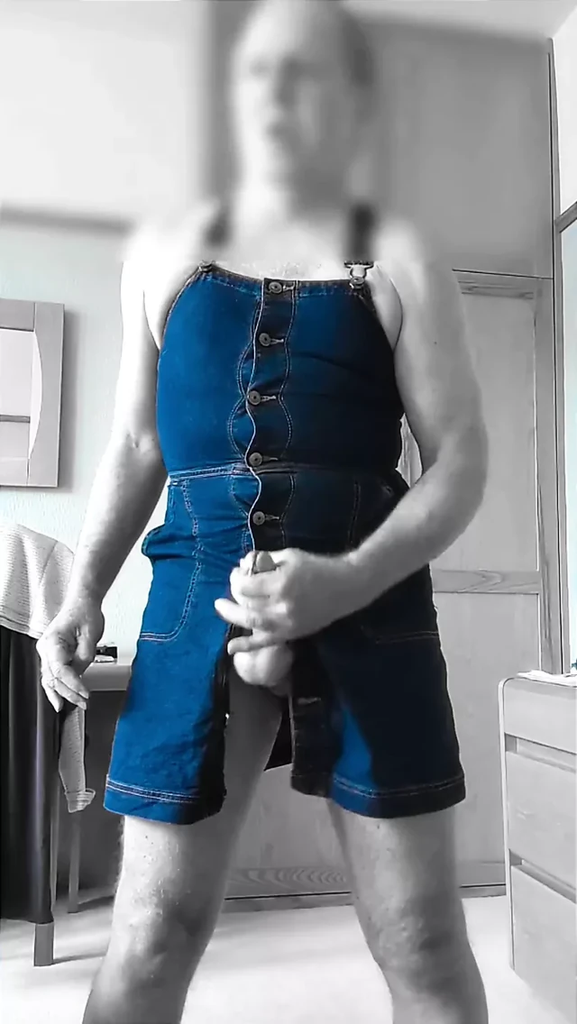 Denim pinafore dungaree dress fun