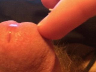 Hard cock with lots of pre cum