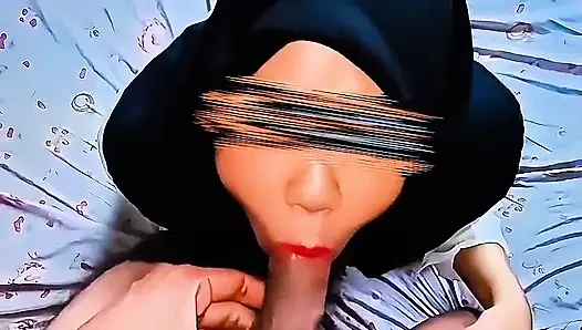 Gadis nakal indonesia berhijab lagi asik nyepong dan ngentot memeknya habis-habisan sama kontol besar pria asia