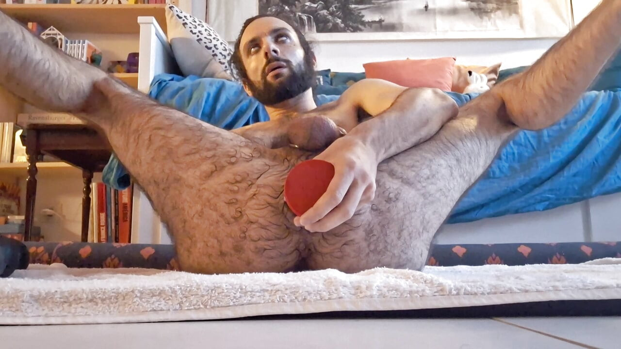 I expel a long toy so I can pee (and drink)