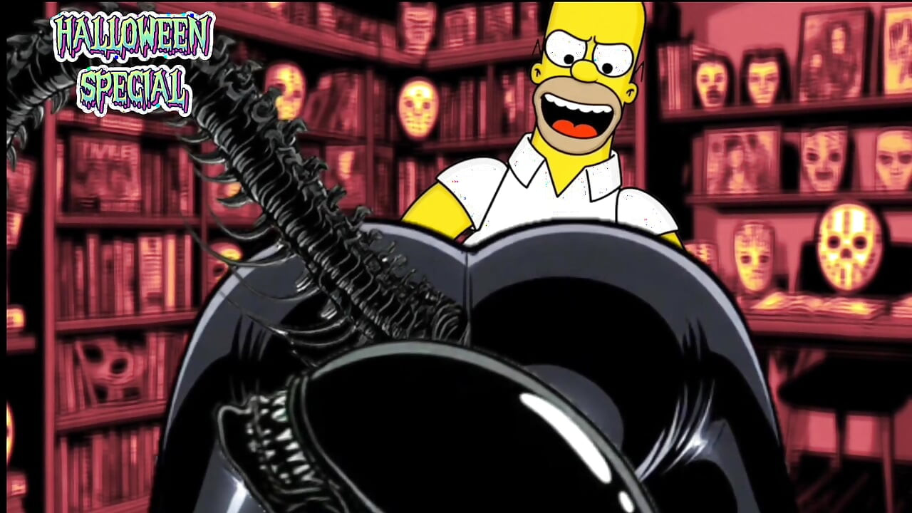 Halloween Special Cartoon. Alien: Homer